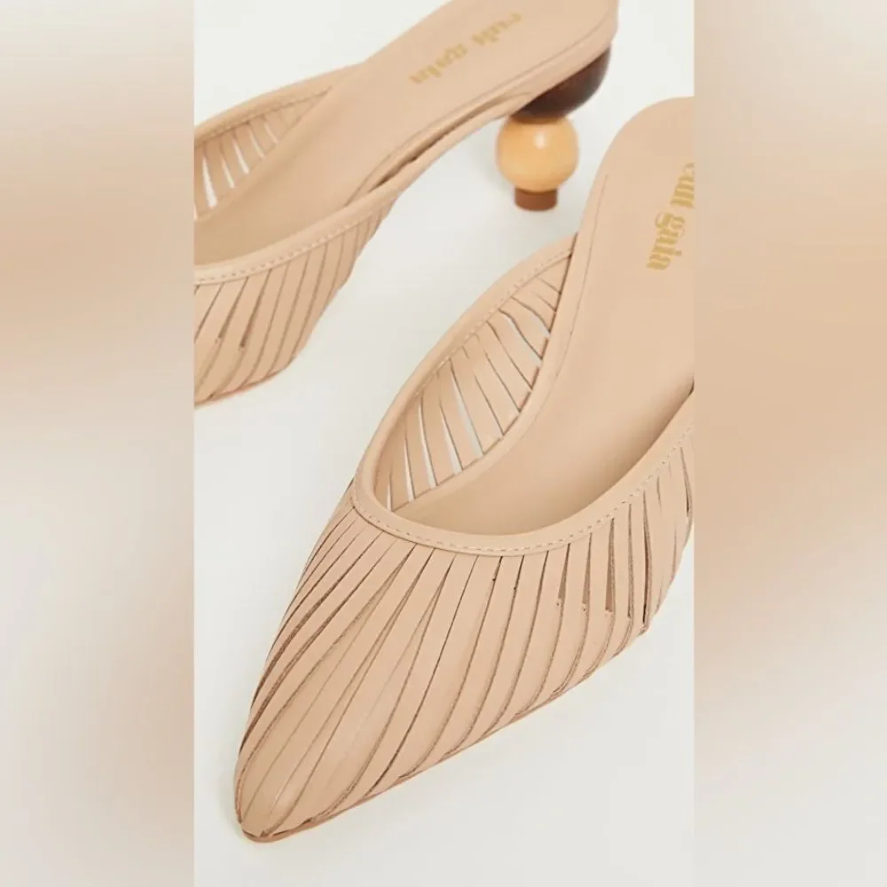 Cult Gaia Beige Mules with Unique Heel - Picture 7 of 16